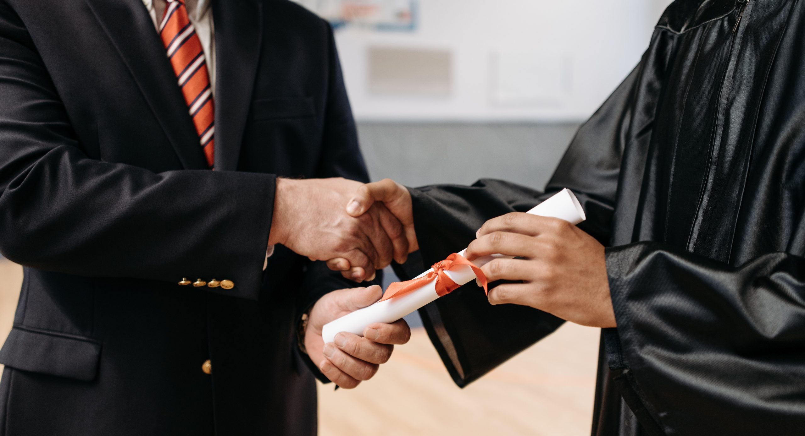 a picture of a student receiving an award